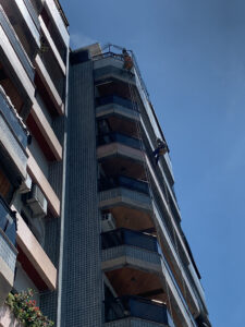 Obra executada no condomínio Canrobert